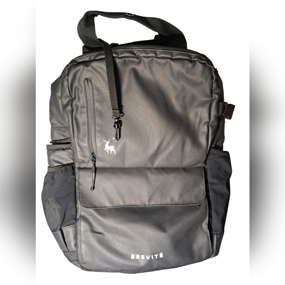 Brevite Black Backpack Laptop Bag